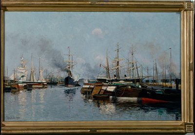 Lodě v přístavu od Johannes Martin Grimelund