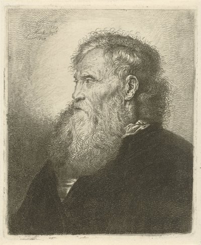 Portrét starého muže s plnovousem od Johannes Mock