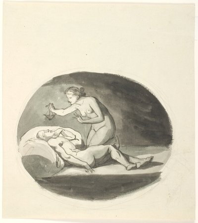Psyché a spící Amor od Johannes Senn