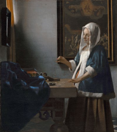 Žena držící váhy od Johannes Vermeer