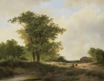 Krajina s farmou od Johannes Warnardus Bilders