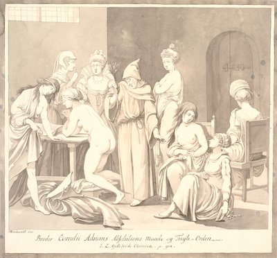 "Broder Cornelius Adrians Absolutions Maade og Tugte=Orden. / J.L. Gottefriidi Chronica. str. 908." od Johannes Wiedewelt