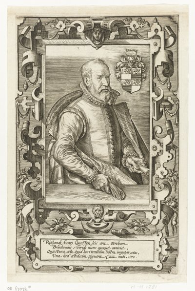 Portrét Jana van Brouckhovena, stevarda z Porýní od Johannes Wierix (attributed to)