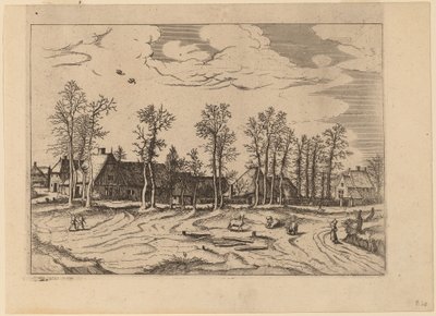 Farmy od Johannes and Lucas van Doetechum after Master of the Small Landscapes