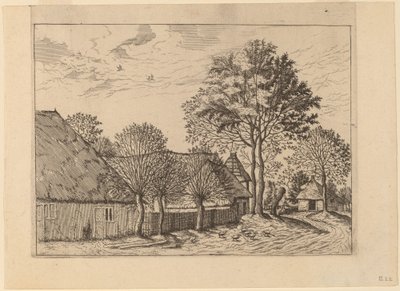 Farmy od Johannes and Lucas van Doetechum after Master of the Small Landscapes