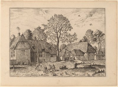 Farmy s Draw Well od Johannes and Lucas van Doetechum after Master of the Small Landscapes