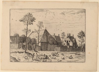 Bouda s chalupou od Johannes and Lucas van Doetechum after Master of the Small Landscapes
