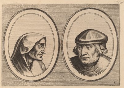 "Erdighe Kniertje" a "Unbekommerde Klaes" od Johannes and Lucas van Doetechum after Pieter Bruegel the Elder