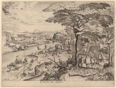 Poutníci do Emauz od Johannes and Lucas van Doetechum after Pieter Bruegel the Elder