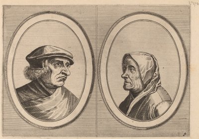 "Joris Ysegrim" a "Quastighe Jopje" od Johannes and Lucas van Doetechum after Pieter Bruegel the Elder