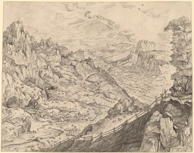 Velká alpská krajina od Johannes and Lucas van Doetechum after Pieter Bruegel the Elder