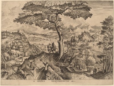 Vojáci na odpočinku od Johannes and Lucas van Doetechum after Pieter Bruegel the Elder