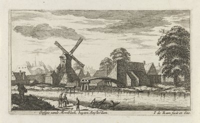 Pohled na Morebleek mimo Amsterdam Gesigie aan de Morebleek mimo Amsterdam (název na objektu) od Johannes de Ram