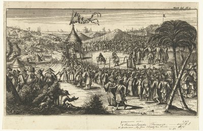 Holandští zástupci předstupují před Koxinga od Johannes van Baden