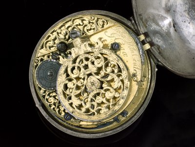 Hodinky Verge. Haag, kolem 1695 (kov) (viz také 259582-83) od Johannes van Ceulen