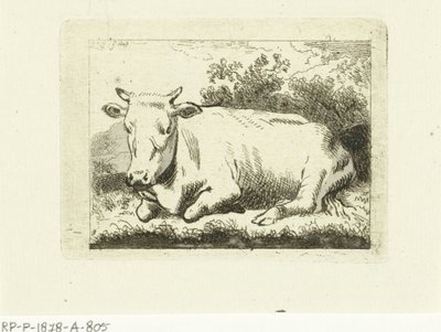 Ležící kráva od Johannes van Cuylenburgh