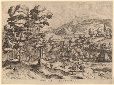 Rustikální trh od Johannes van Doetechum the Elder and Lucas