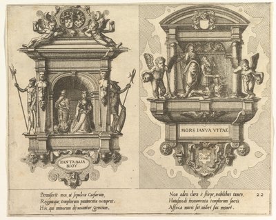 Cœnotaphiorum 22, 1563. Tvůrci: Johannes van Doetecum I, Lucas van Doetecum. od Johannes and Lucas van Doetecum