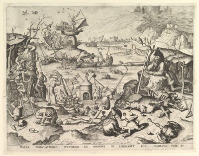Pokušení svatého Antonína.n.d. Tvůrci: Johannes van Doetecum I, Lucas van Doetecum. od Johannes and Lucas van Doetecum