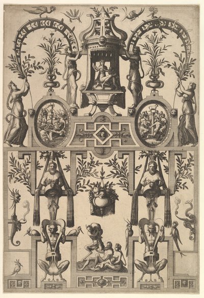 Moderní groteska s popruhy, 1557. od Johannes van Doetecum I