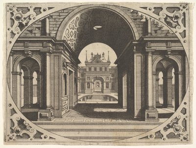 Talíř od Varie Architecture, ca. 1560. od Johannes van Doetecum I