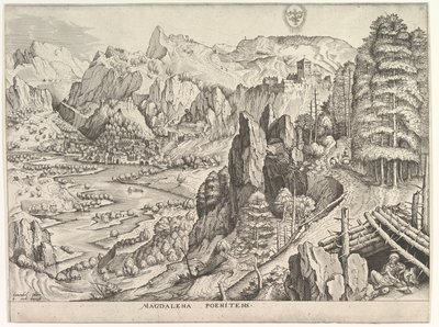 Kajícnice Magdalene Magdalena Poenitens z Velké krajiny, ca. 1555-56. od Johannes van Doetecum I