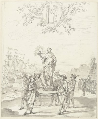 General Arms, dekorace na Kadijksplein, 1795 od Johannes van Dregt (rejected attribution)
