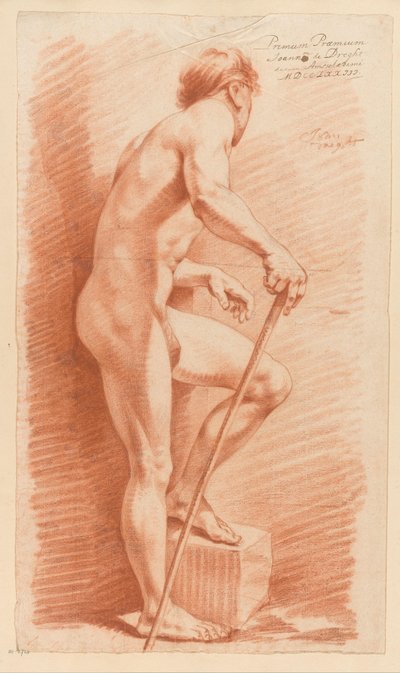 Stojící mužský akt, boční pohled (1. cena 1773) od Johannes van Dregt