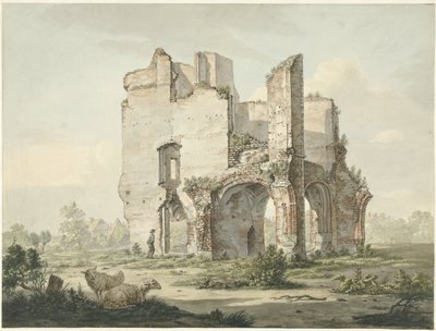 Ruiny opatství Rijnsburg od Johannes van Lexmond