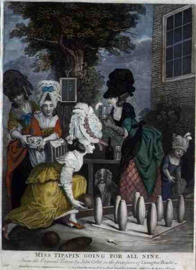 Slečna Tipapinová jde na všech devět, hospoda. od Carington Bowles (fl. 1744-93) od John (after) Collet
