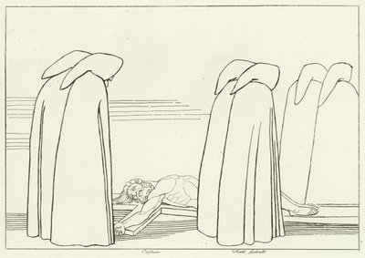 Pokrytci, Inferno, Canto 23 (rytina) od John (after) Flaxman