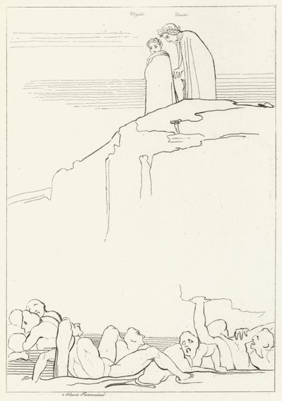 Malebolgia, Inferno, Canto 18 (rytina) od John (after) Flaxman
