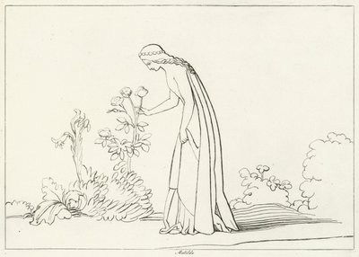 Matilda, Očistec, Canto 28 (rytina) od John (after) Flaxman