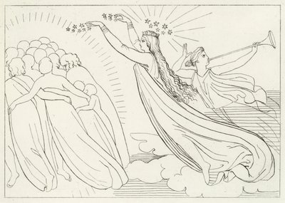 The Active Good, Paradise, Canto 6 (rytina) od John (after) Flaxman