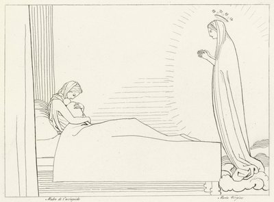 Zrození Cacciaguidy, ráj, Canto 15 (rytina) od John (after) Flaxman