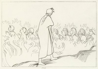 The Carnal, Purgatory, Canto 25 (rytina) od John (after) Flaxman