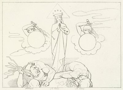 The Church Militant, Paradise, Canto 25 (rytina) od John (after) Flaxman