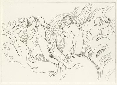 Fiery Doom, Purgatory, Canto 26 (rytina) od John (after) Flaxman