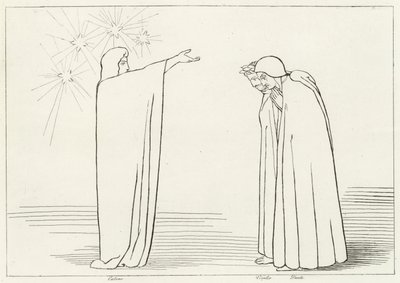 The Mountain of Probatory, Očista, Canto 1 (rytina) od John (after) Flaxman