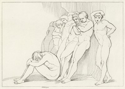 The Negligent, Purgatory, Canto 4 (rytina) od John (after) Flaxman