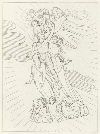 Planeta Jupiter, ráj, Canto 18 (rytina) od John (after) Flaxman