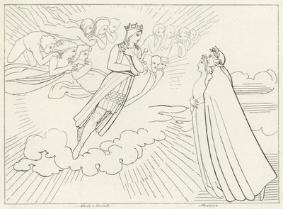 Planeta Venuše, ráj, Canto 8 (rytina) od John (after) Flaxman