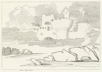 The Pool of Envy, Inferno, Canto 8 (rytina) od John (after) Flaxman