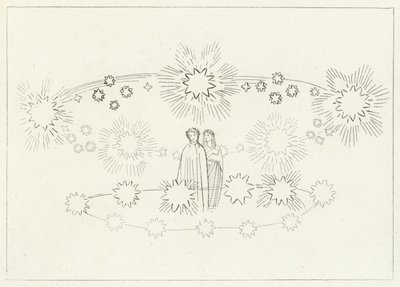 The Region of the Sun, Paradise, Canto 10 (rytina) od John (after) Flaxman