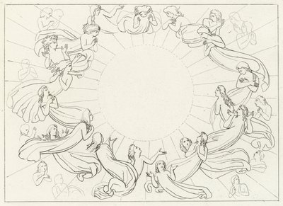 Slunce, ráj, Canto 12 (rytina) od John (after) Flaxman