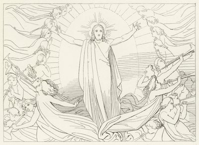 Triumph of Christ, Paradise, Canto 23 (rytina) od John (after) Flaxman