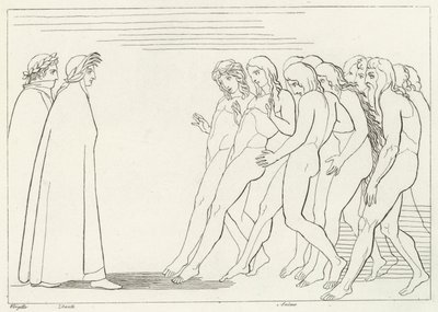 Předsíň očistce, Očistec, Canto 3 (rytina) od John (after) Flaxman