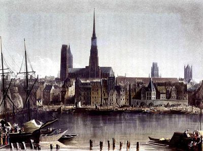 Pohled na Rouen, z 