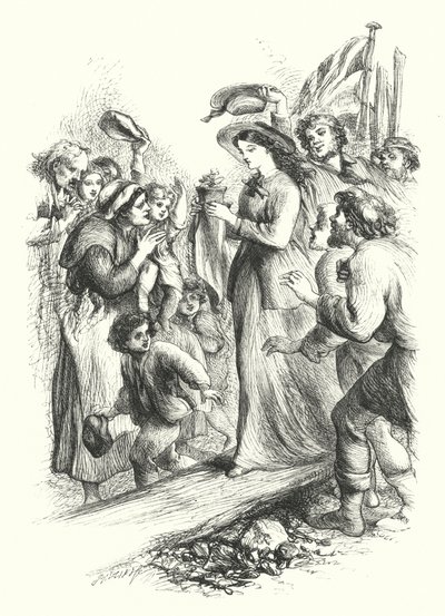 The Landing of the Primrose (rytina) od John (after) Gilbert