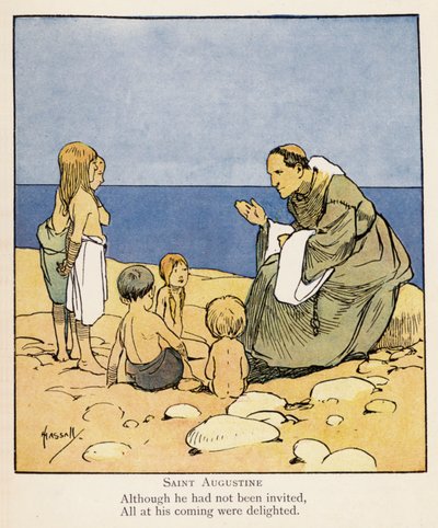 Svatý Augustin (barevná litografie) od John (after) Hassall